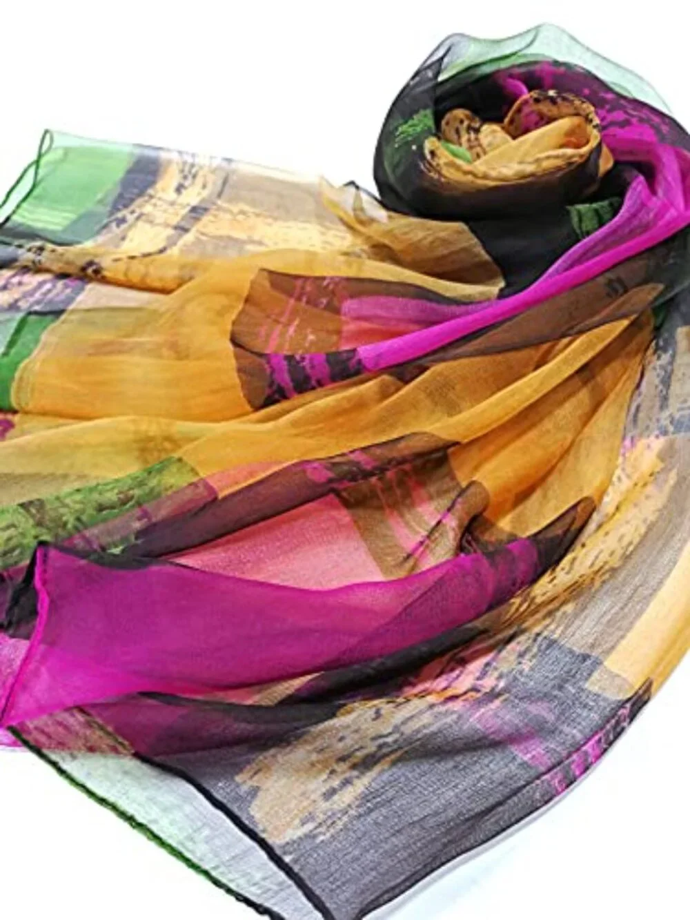 Mulberry Silk Blend Oblong Scarf - 62x40 inches